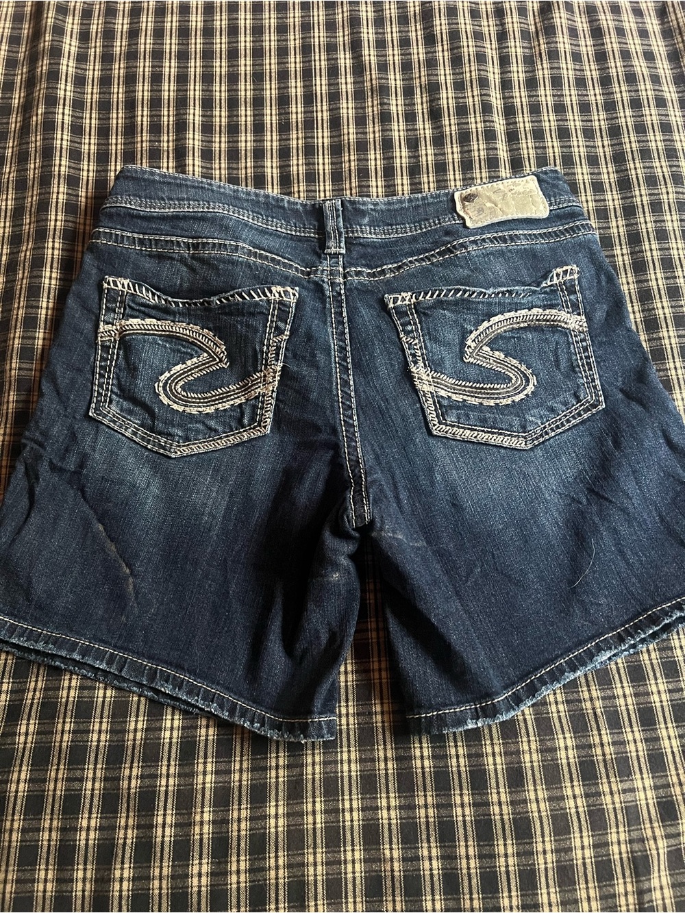 Silver Jeans Dark Blue Denim Jean Shorts